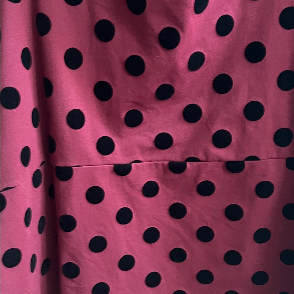 Women’s Sleeveless Polka Dot Cowl-neck Tank Top - Burgundy/Black Size Large - Picture 8 of 12